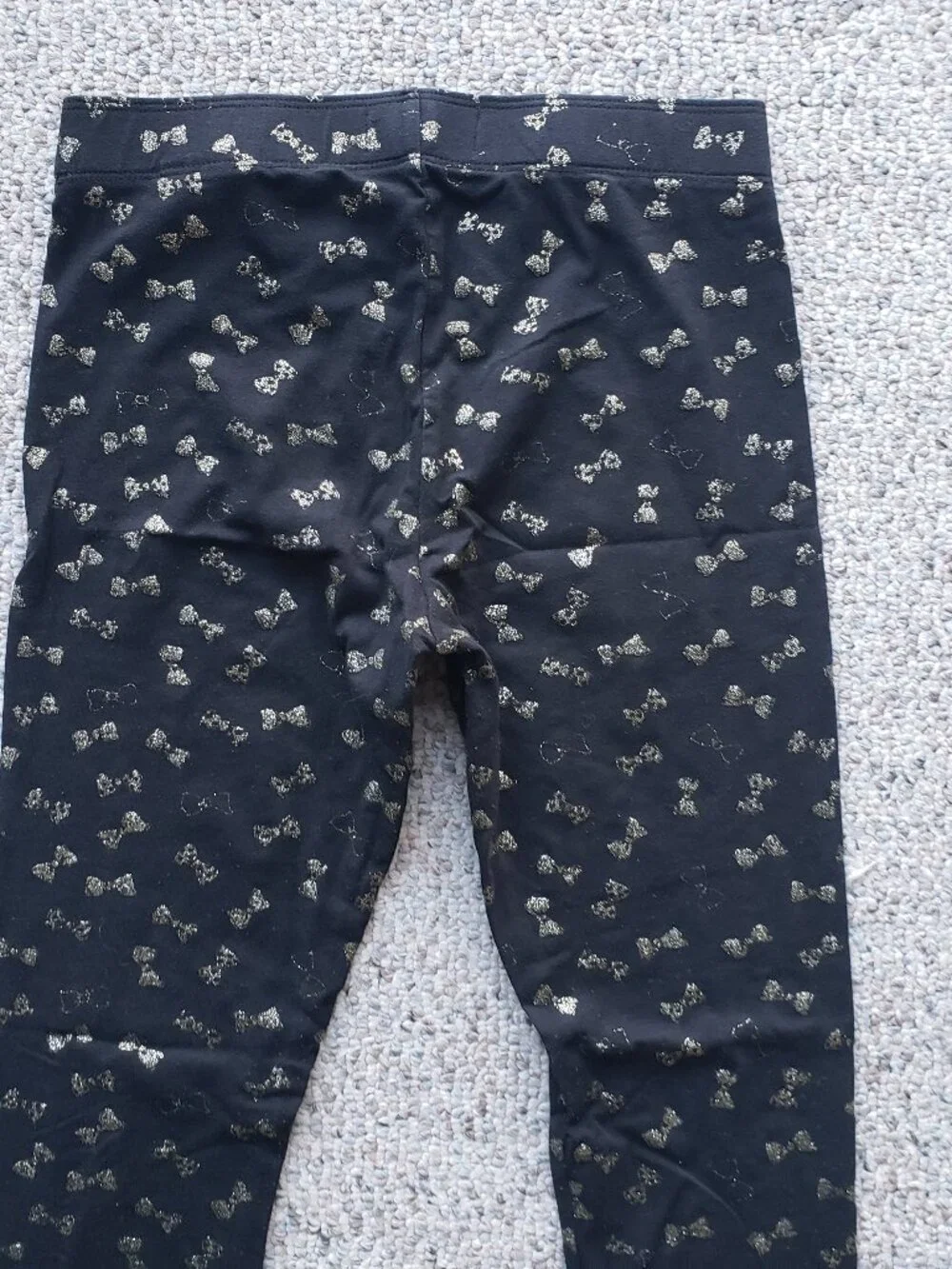 Abercrombie Kids Gold Bow cotton leggings - Size Large